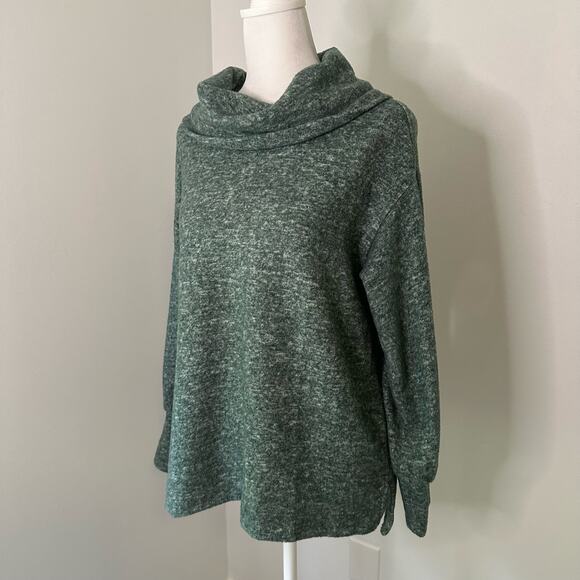 Maeve Anthropologie green knit turtleneck sweater size SP - Picture 3 of 11